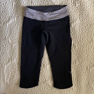 Lululemon black crop leggings - size 4